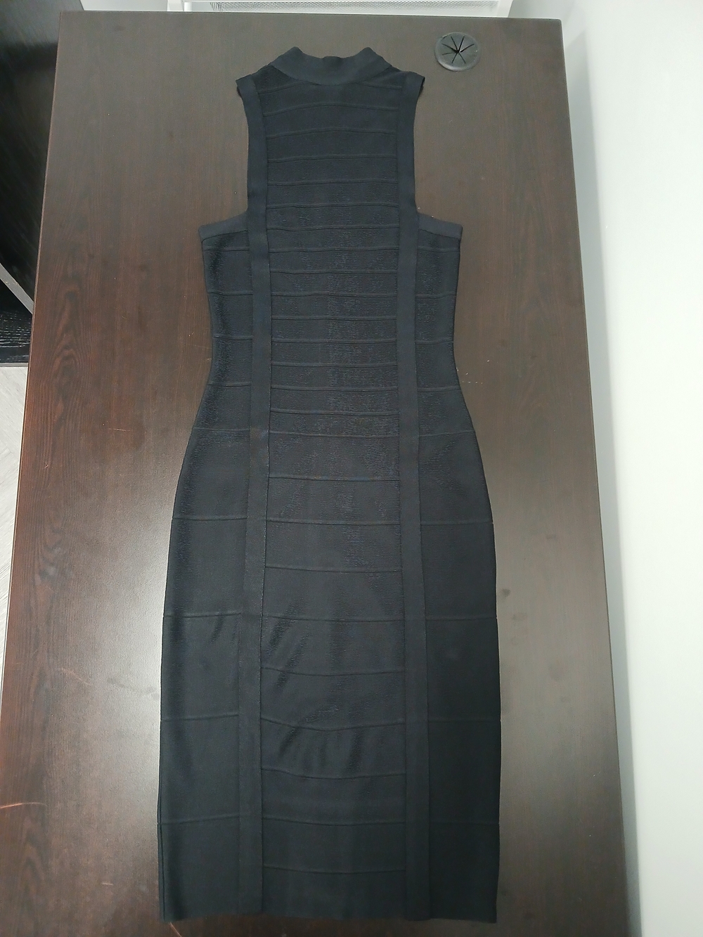 Herve Leger Black Sleeveless Bandage Bodycon Evening Dress (XS)